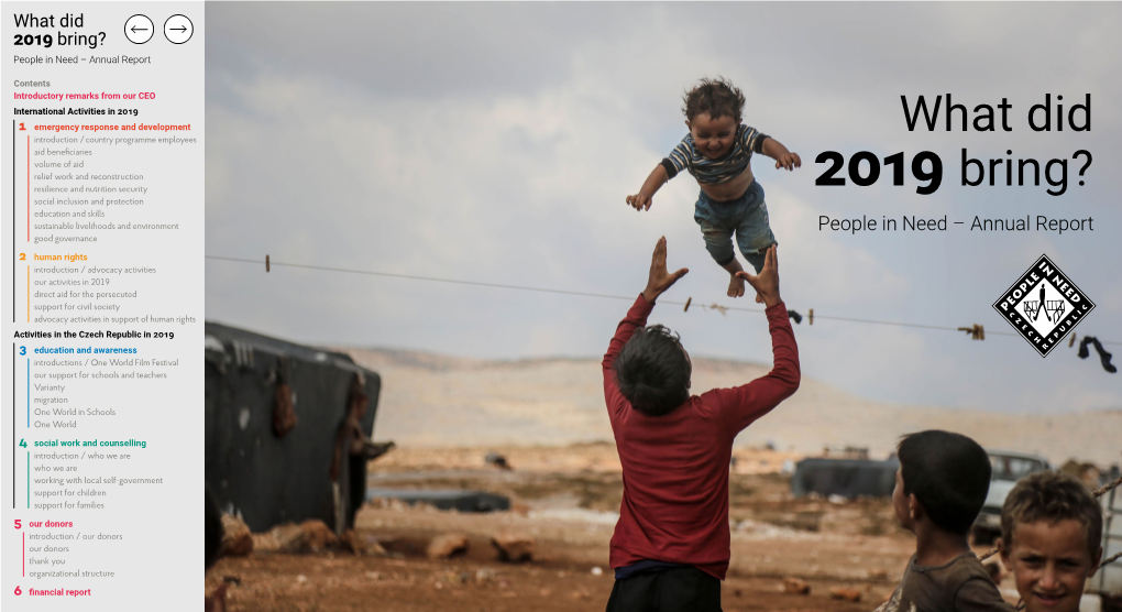 What Did 2019 Bring? People in Need – Annual Report