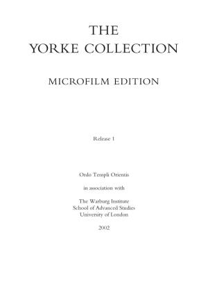 Yorke Microfilm Index