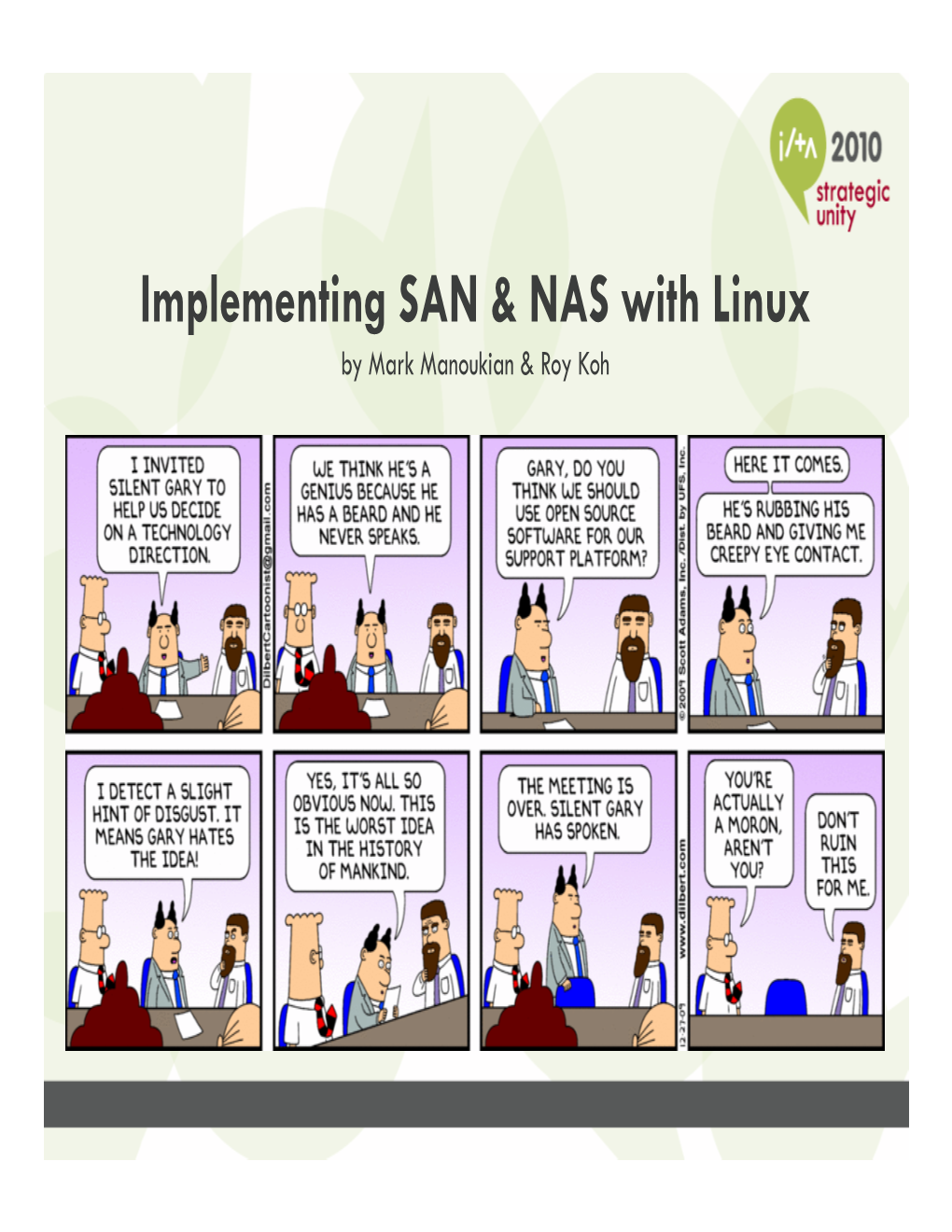 Implementing SAN & NAS with Linux