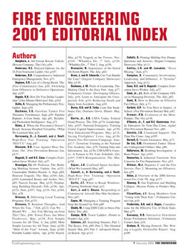 Editorial Index