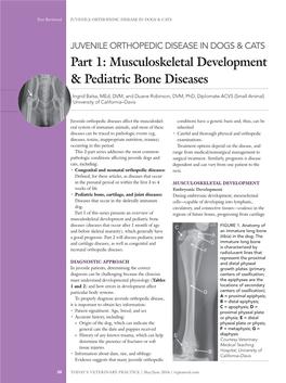Part 1: Musculoskeletal Development & Pediatric Bone Diseases