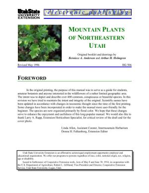 Mountain Plants of Northeastern Utah