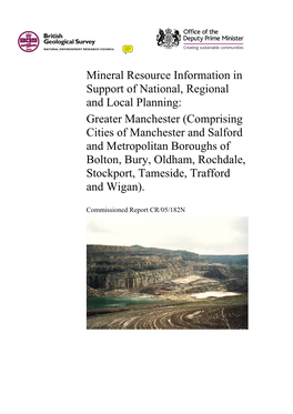 Mineral Resource Information in Support of National, Regional And