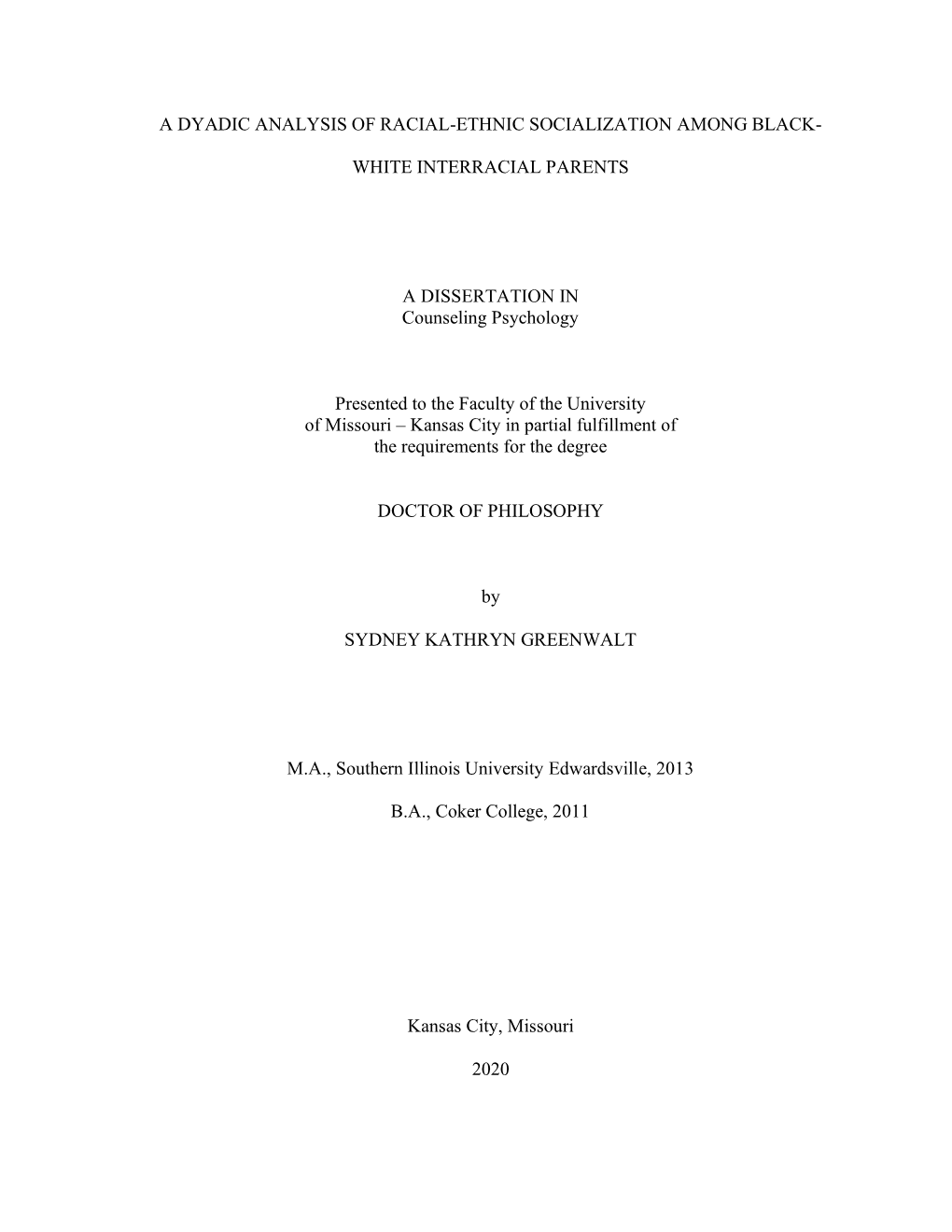 A Dyadic Analysis of Racial-Ethnic Socialization Among Black