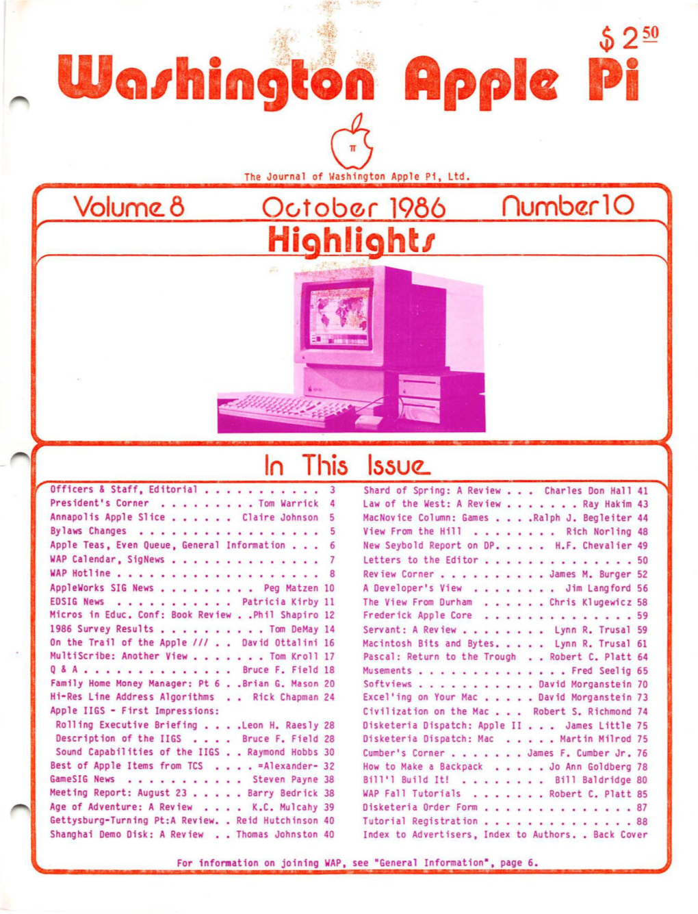 Washington Apple Pi Journal, October 1986