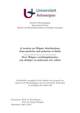 A Treatise on Wigner Distributions: from Particles and Polarons to …Elds