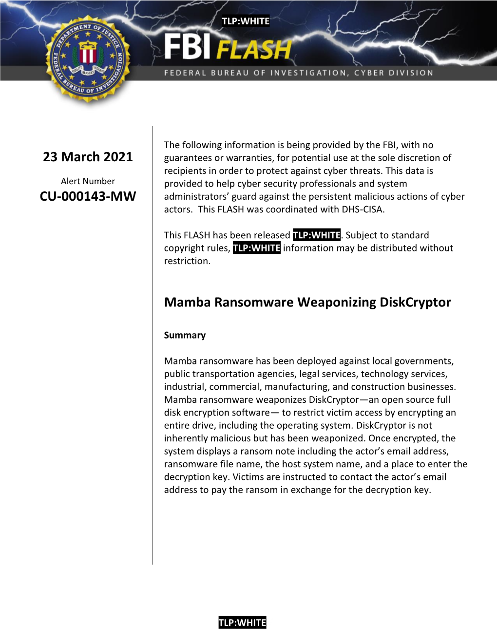 Mamba Ransomware Weaponizing Diskcryptor