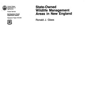 State-Owned Wildlife Management. Areas in New England