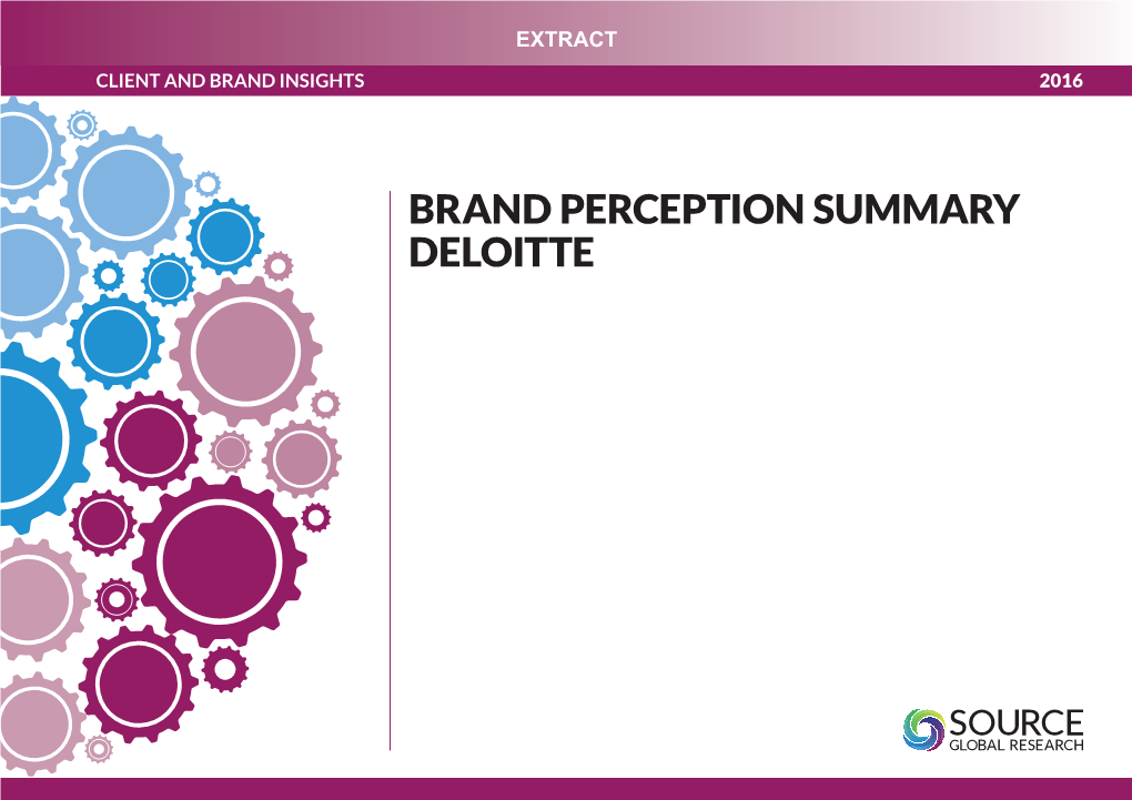 Deloitte Brand Perceptions 2016