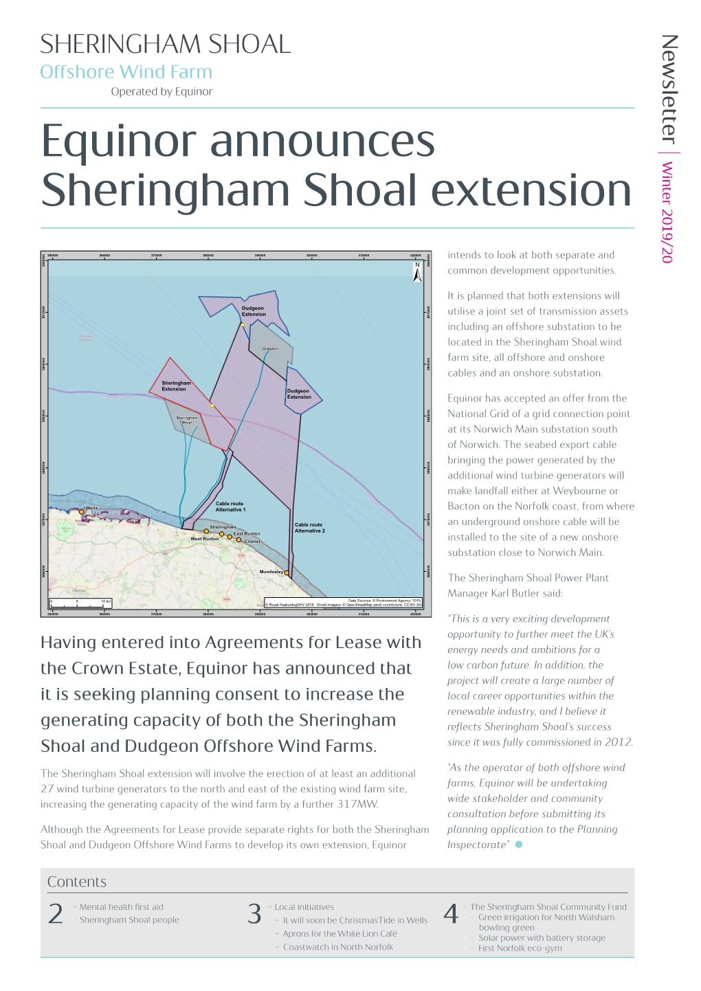 Equinor Announces Sheringham Shoal Extension