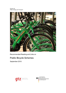 Public Bicycle Schemes