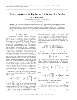 The Angular-Momentum Distribution in Axisymmetrical Galaxies B