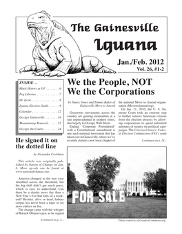 The January/February 2012 Issue of the Iguana