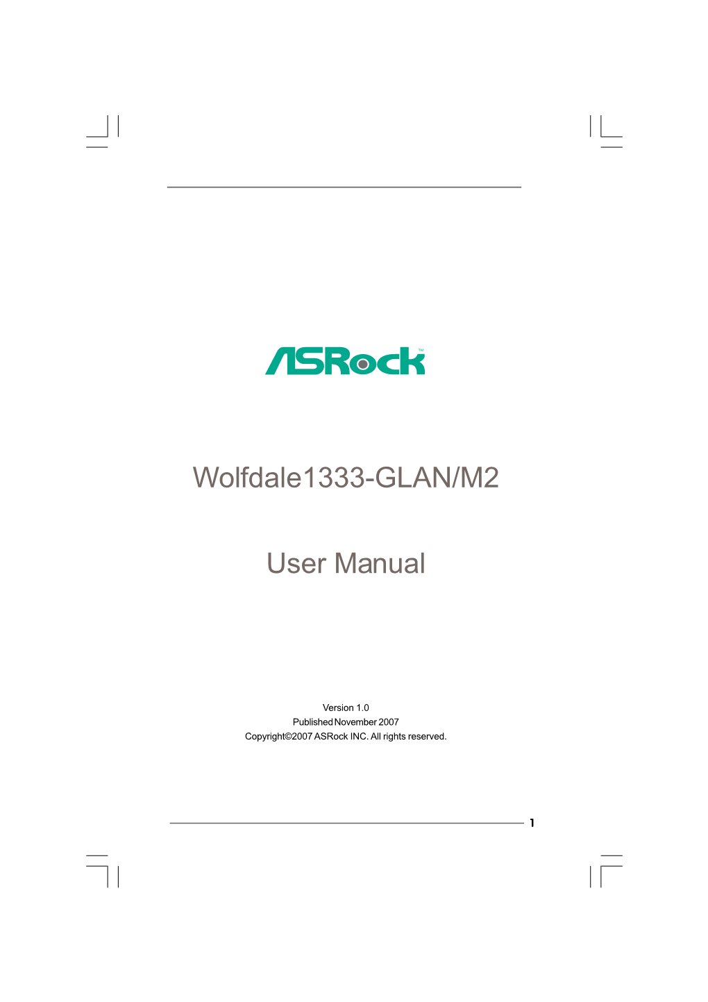 Wolfdale1333-GLAN/M2 User Manual