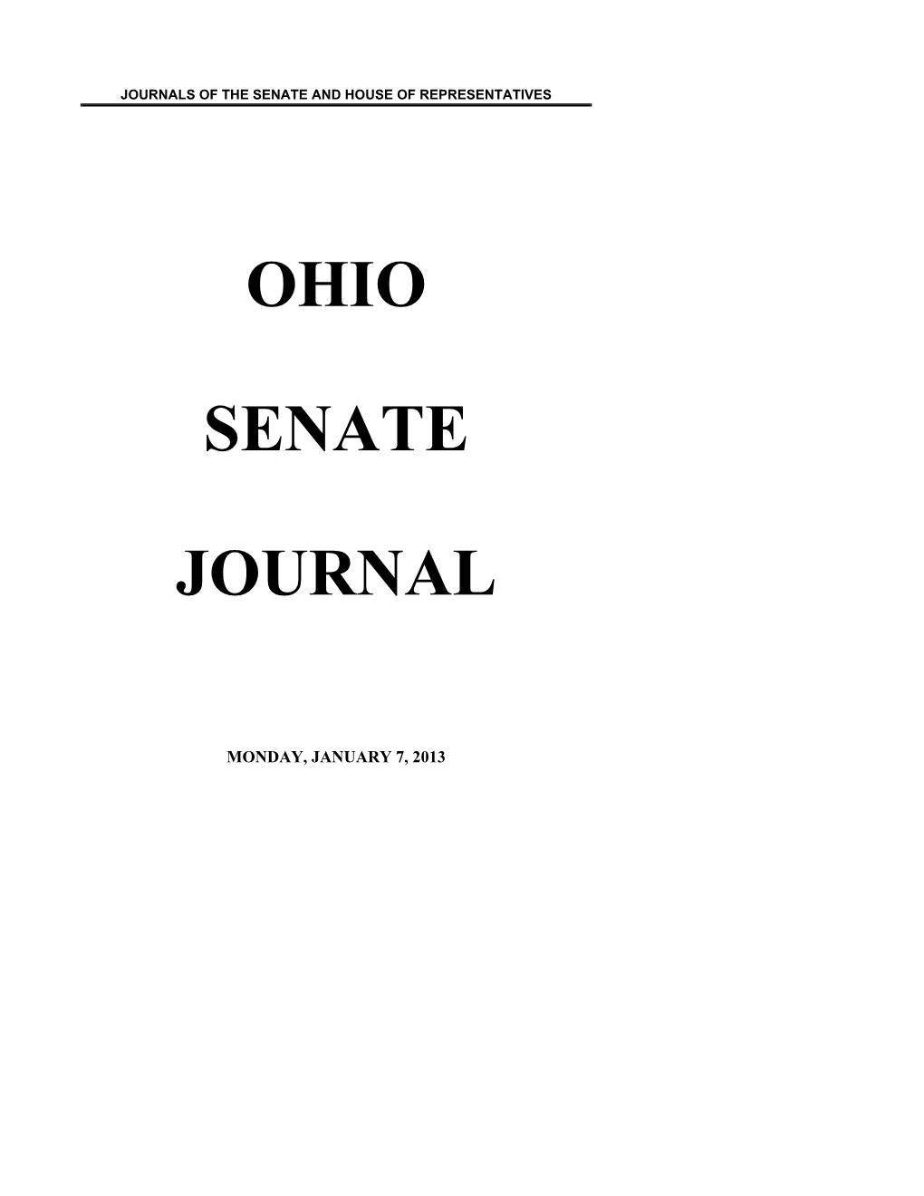 Ohio Senate Journal