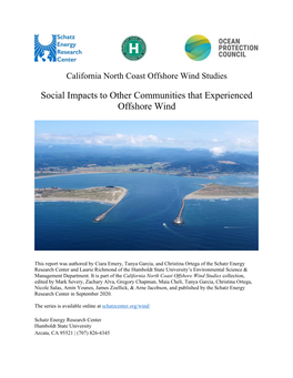 Social Impacts to Other Communities That Experienced Offshore Wind