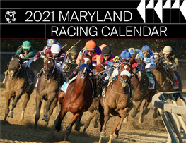 2021 Maryland Racing Calendar January February March