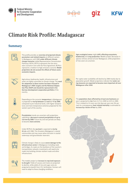 Climate Risk Profile: Madagascar