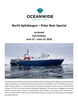 North Spitsbergen – Polar Bear Special