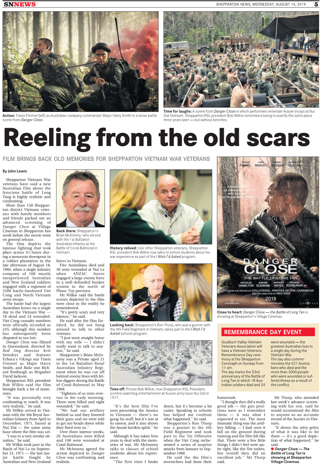 Reeling from the Old Scars FILM BRINGS BACK OLD MEMORIES for SHEPPARTON VIETNAM WAR VETERANS