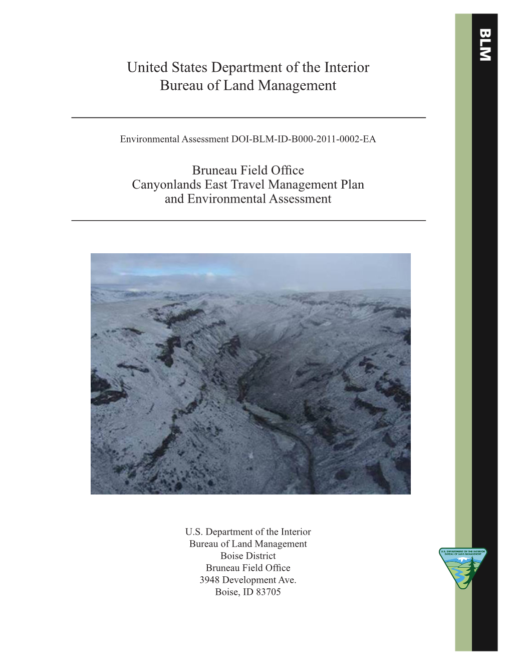 Canyonlands East Travel Management Plan and Environmental Assessment