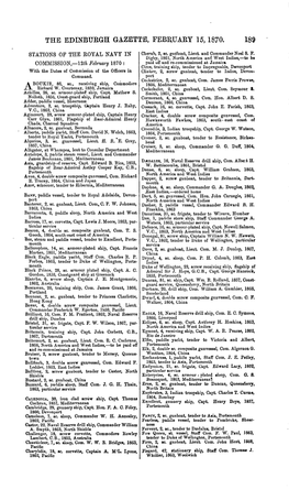 The Edinburgh Gazette, February 15, 1870. 189