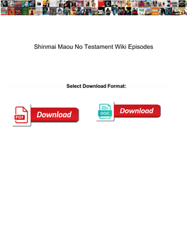 Shinmai Maou No Testament Wiki Episodes