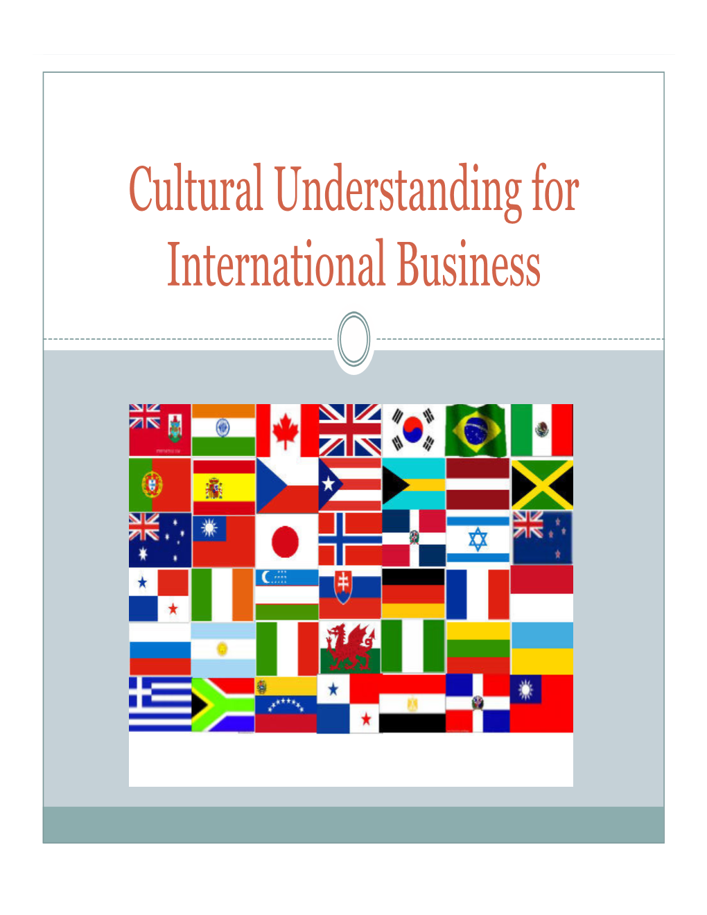 Cultural Understanding for International Business