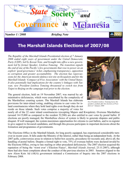 Briefing Note Marshall Islands Elections