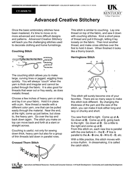 Advanced Creative Stitchery