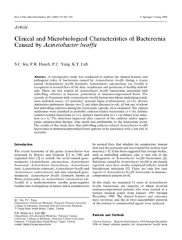 Acinetobacter Lwoffii