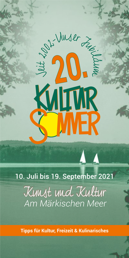 Flyer Zum Kultursommer 2021