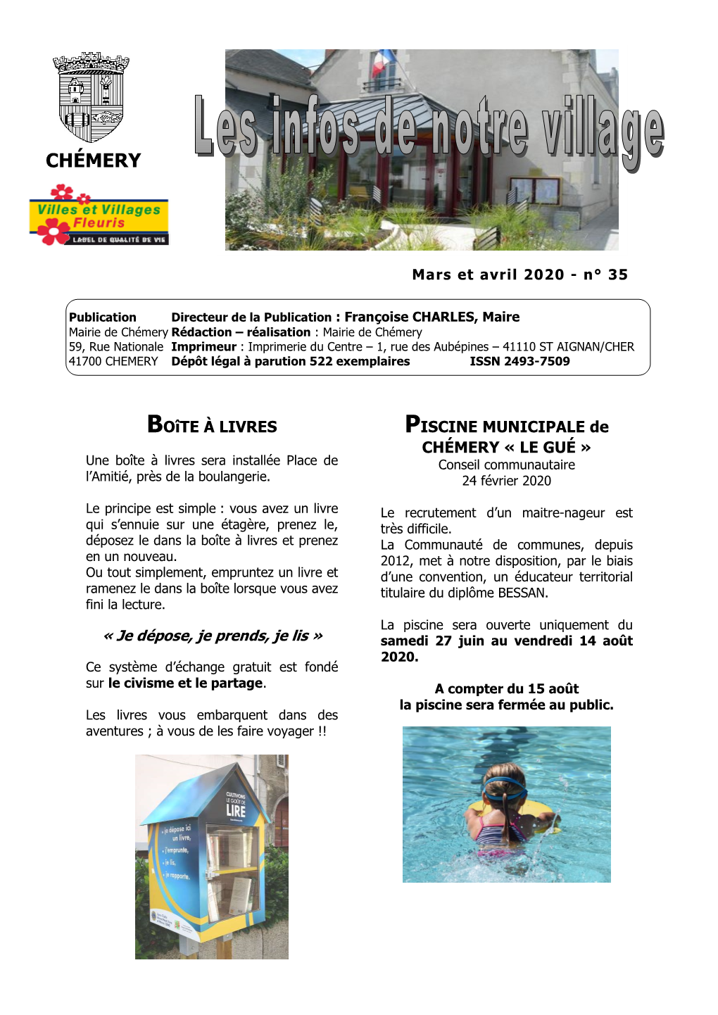 Les Infos De Notre Village N°35 Mars Et Avril 2020 Page 2
