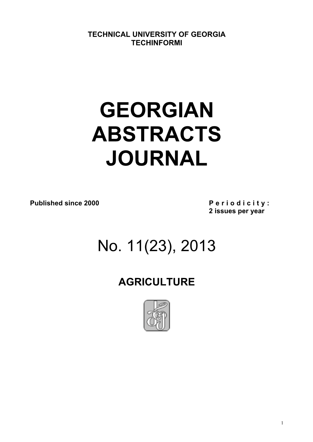 Georgian Abstracts Journal
