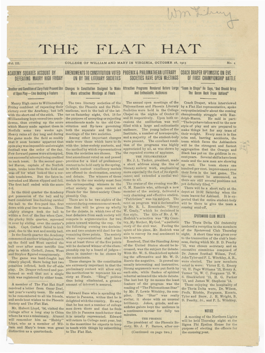 The Flat Hat
