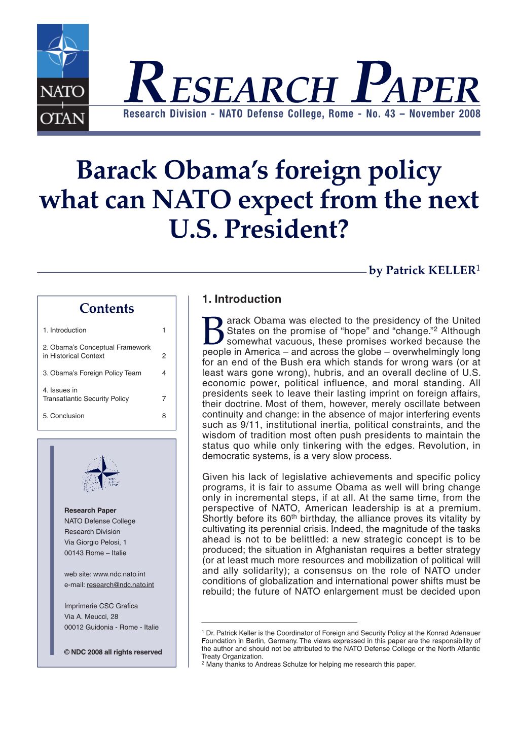 Barack Obama's Foreign Policy