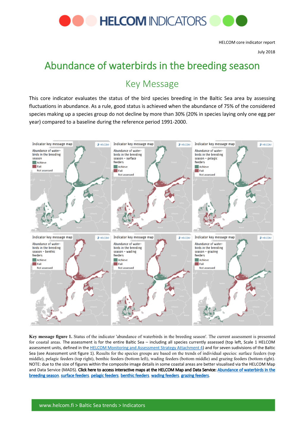 Abundance of Waterbirds in the Breeding Season Key Message