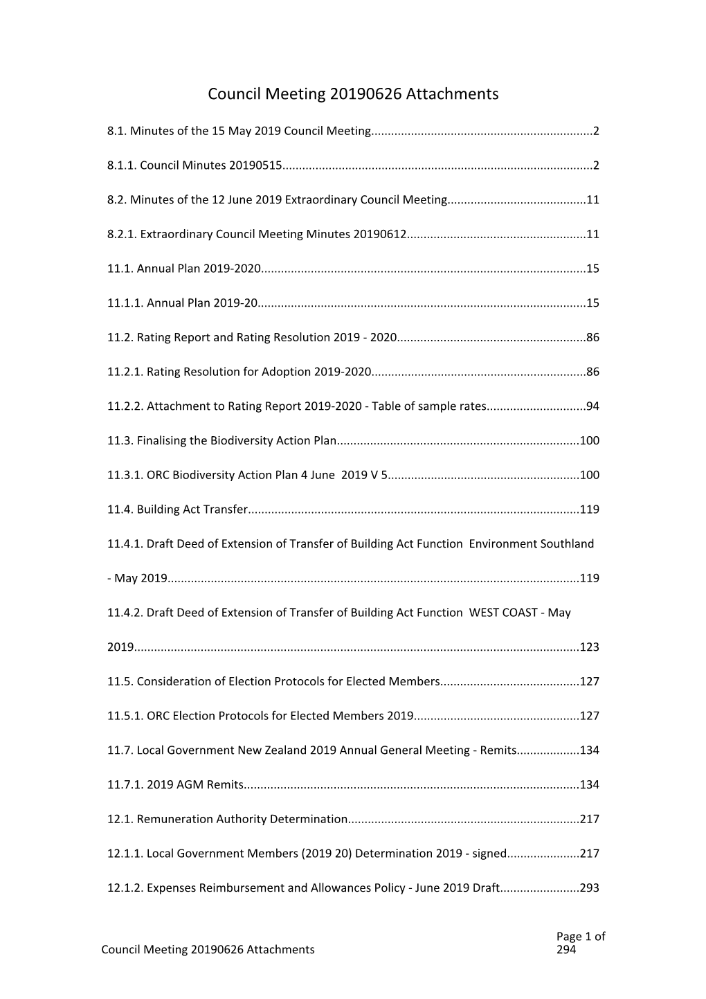 Council Meeting 20190626 Attachments