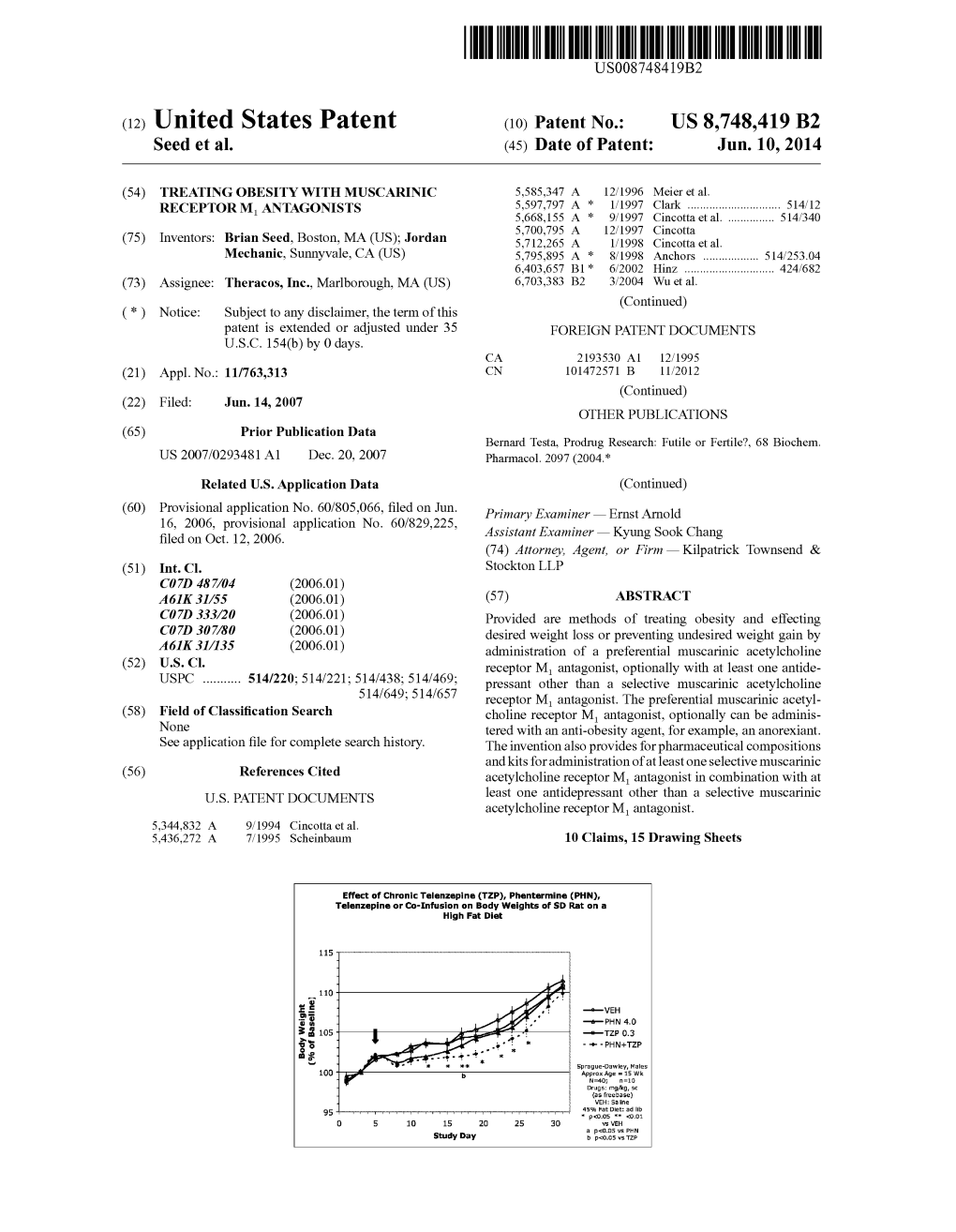 (12) United States Patent (10) Patent No.: US 8,748,419 B2 Seed Et Al