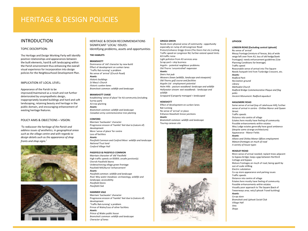 Heritage & Design Policies