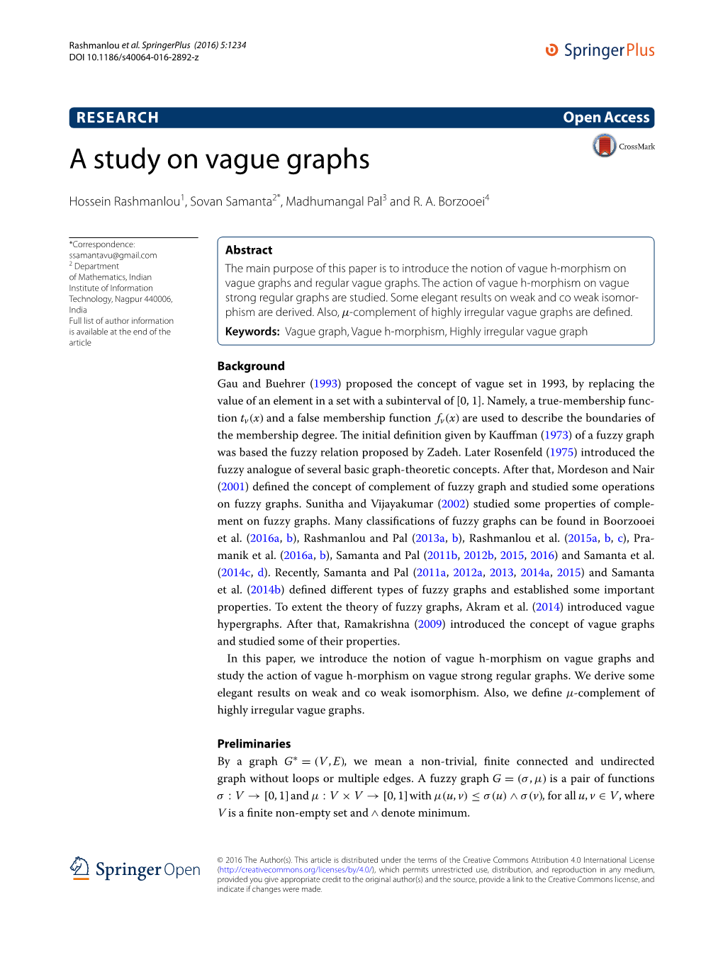 A Study on Vague Graphs