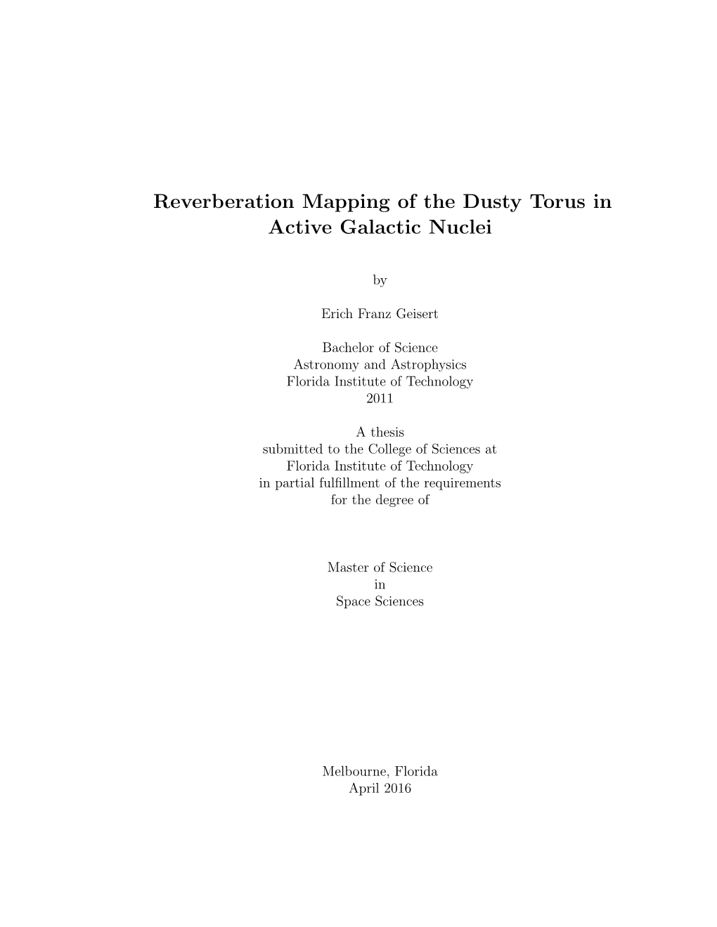 Reverberation Mapping of the Dusty Torus in Active Galactic Nuclei