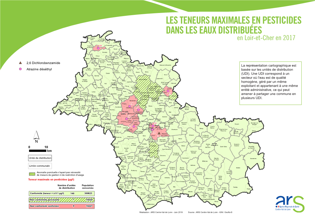 Teneurs En Pesticides Dans Les Eaux Distribuées En 2017