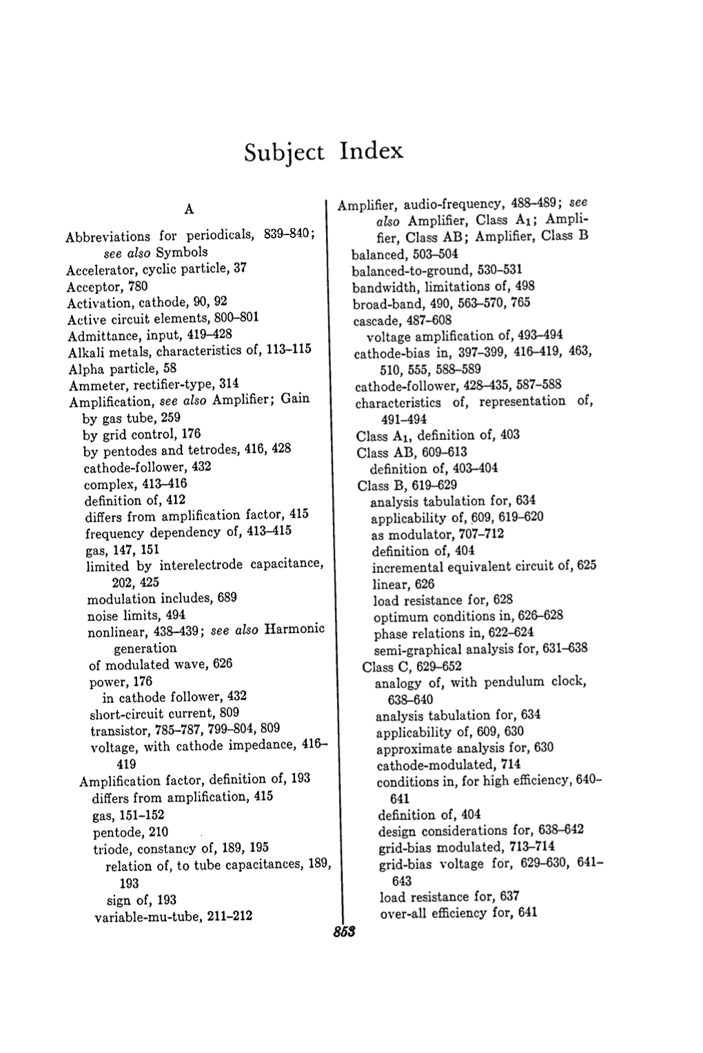 Subject Index