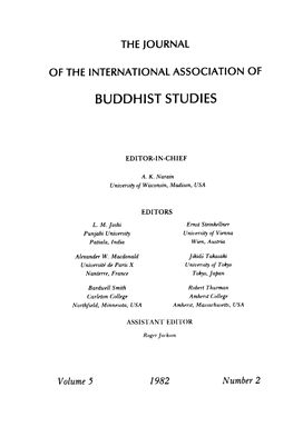 Early Buddhism and the Urban Revolution," by Bal- Krishna Govind Gokhale 7 2