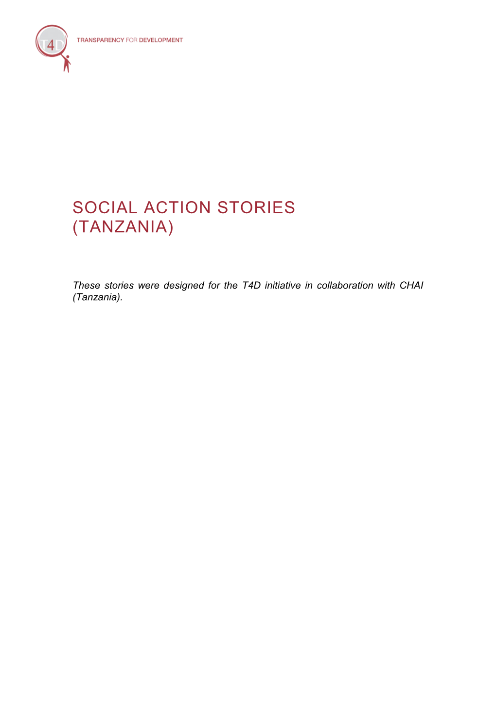 Annex B: Social Action Stories