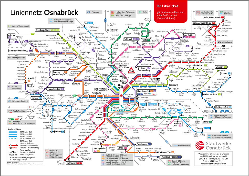 Liniennetz Osnabrück