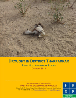 DROUGHT in DISTRICT THARPARKAR RAPID NEED ASSESSMENT REPORT October 2018