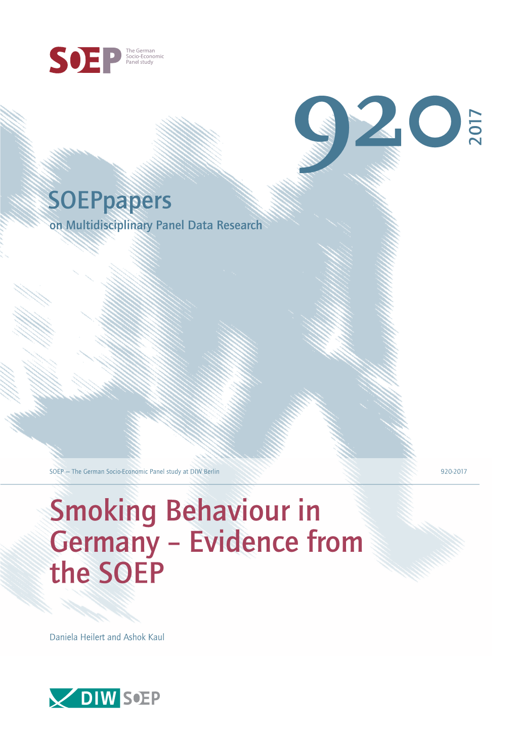 Smoking Behaviour in Germany – Evidence from the SOEP