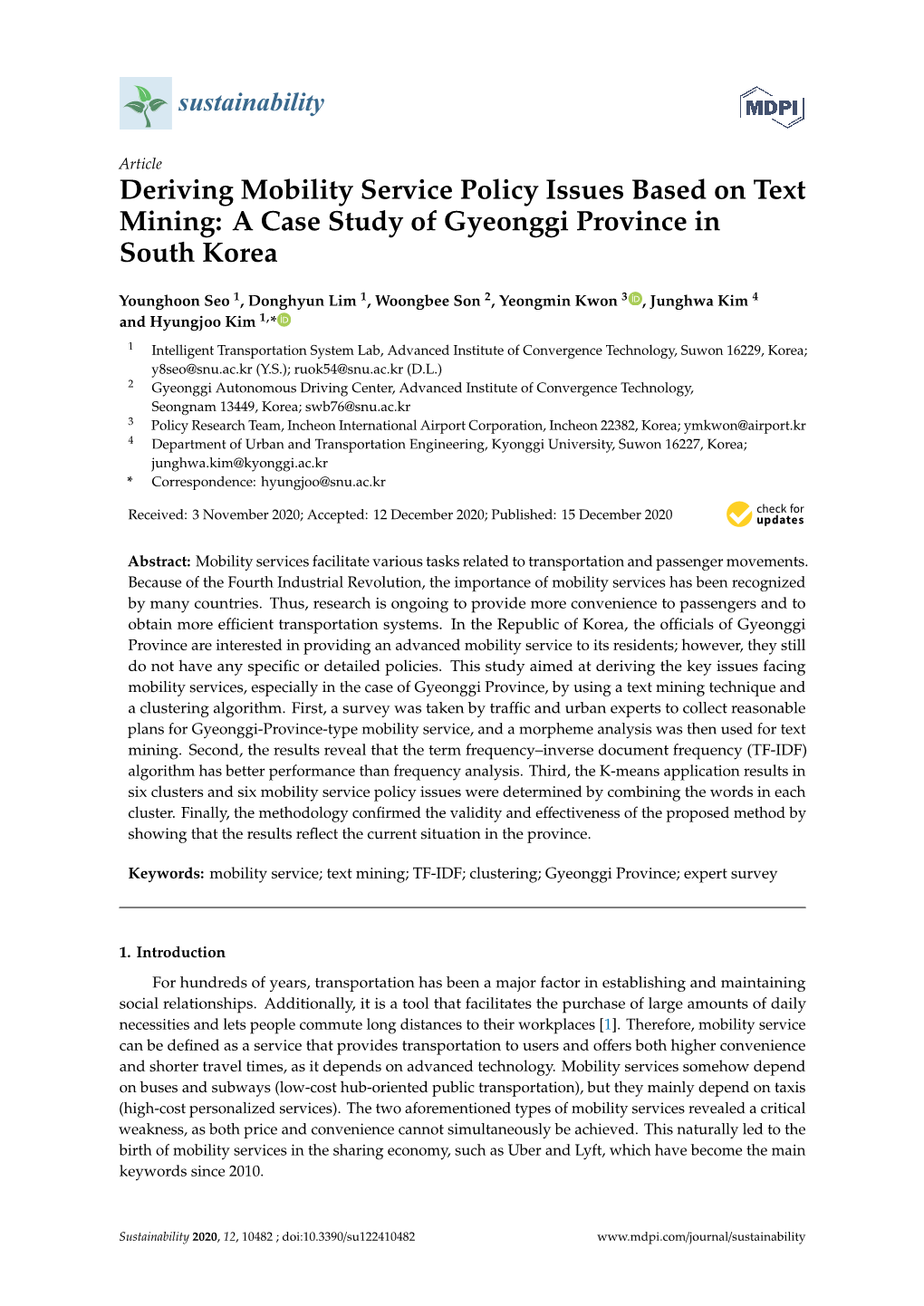 A Case Study of Gyeonggi Province in South Korea